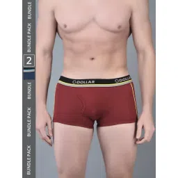 Dollar Bigboss Assorted Cotton Regular Fit Trunks - Pack Of 2-picture-25