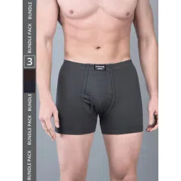 Dollar Bigboss Assorted Cotton Regular Fit Trunks - Pack Of 3-picture-39