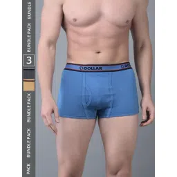 Dollar Bigboss Assorted Cotton Regular Fit Trunks - Pack Of 3-picture-26