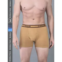 Dollar Bigboss Assorted Cotton Regular Fit Trunks - Pack Of 3-picture-21