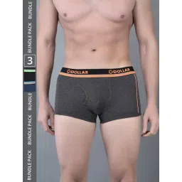 Dollar Bigboss Assorted Cotton Regular Fit Trunks - Pack Of 3-picture-44