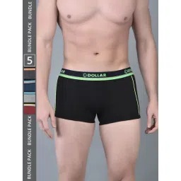 Dollar Bigboss Assorted Cotton Regular Fit Trunks - Pack Of 5-picture-33