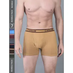 Dollar Bigboss Assorted Cotton Regular Fit Trunks - Pack Of 7-picture-27