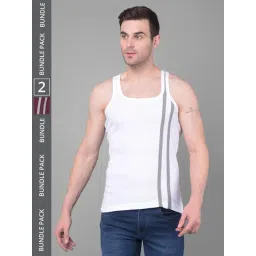 Dollar Bigboss Assorted Cotton Regular Fit Vest - Pack Of 2-picture-21