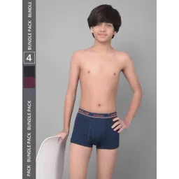 Dollar Bigboss Boys Multicolor Solid Trunks (Pack Of 4)-picture-13