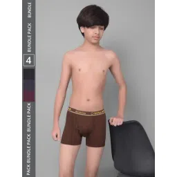 Dollar Bigboss Boys Multicolor Solid Trunks (Pack Of 4)-picture-14