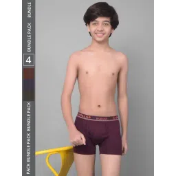 Dollar Bigboss Boys Multicolor Solid Trunks (Pack Of 4)-picture-16