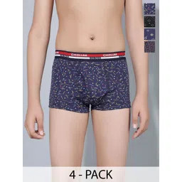 Dollar Bigboss Boys Pack Of 4 Printed Assorted Trunks-picture-35