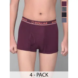 Dollar Bigboss Boys Pack Of 4 Solid Trunks MBKTR-01-MINI-PO4-CO1 image 1