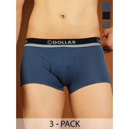 Dollar Bigboss Men Assorted Pack of 3 Super Combed Cotton Trunk-picture-41