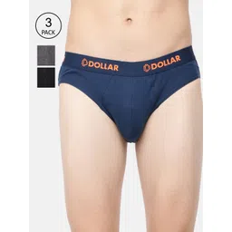 Dollar Bigboss Men Pack of 3 Assorted Cotton Superior Snug Fit Briefs MDBR-02-PO3-C1-image-47