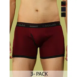 Dollar Bigboss Men Pack of 3 Combed Cotton Trunk MBTR-311-CONRIB-PO3-CO1-picture-38