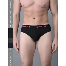 Dollar Bigboss Men Pack Of 4 Anti-Odour Assorted Cotton Basic Briefs MBBR-02-ACVA-PO4-picture-30
