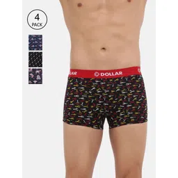 Dollar Bigboss Men Pack of 4 Assorted Combed Cotton Trunks MBTR-15-MODERNTRNK-PO4-picture-29