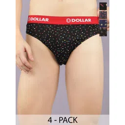 Dollar Bigboss Men Pack of 4 Printed Low-Rise Basic Brief-picture-38