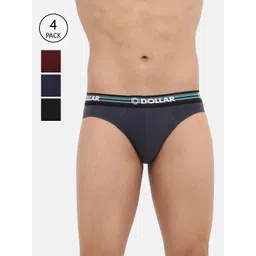 Dollar Bigboss Men Pack of 4 Shuffle Intellisoft Cotton Spandex Brief MBBR-16-FLEXIBRF-PO4-picture-42