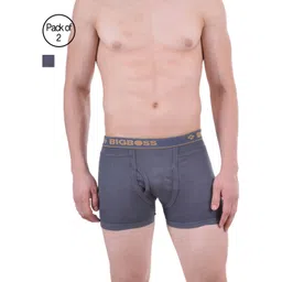 Dollar Bigboss Men Solid Pack of 2 Combed Cotton Intrerlock Pocket Trunk MDTR-10-R1-PO2-SG-picture-37