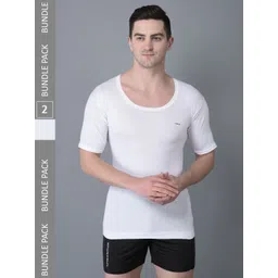 Dollar Bigboss Men Solid Pack of 2 Combed Cotton Shrinkless Vest-picture-44