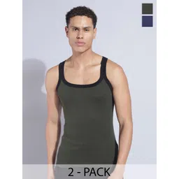 Dollar Bigboss Men Solid Pack of 2 Premium Cotton Racerback Styled Gym Vest MDBB-10-picture-42