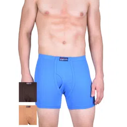 Dollar Bigboss Men Solid Pack of 3 Combed Cotton Plush-Backed Waistband Trunk-picture-30