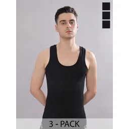 Dollar Bigboss Men Solid Pack of 3 Cotton Vest-picture-40