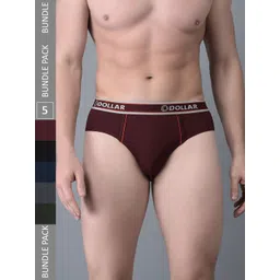 Dollar Bigboss Men Solid Pack of 5 Anti-Microbial Super Combed Cotton Brief-picture-36