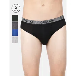 Dollar Bigboss Men Solid Pack of 5 Cotton Double Pouch Support Brief-picture-24