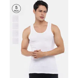 Dollar Bigboss Men Solid Pack of 5 Cotton Vest-picture-13