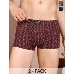 Dollar Bigboss Men's Assorted Printed Pack of 2 Soft Combed Cotton Trunks-picture-32
