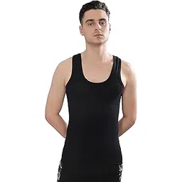 dollar bigboss Men's Black Solid Cotton Regular Vest-picture-40