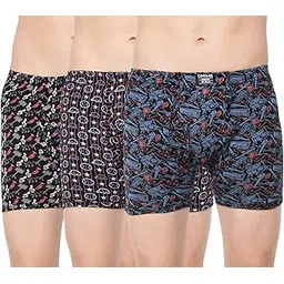 dollar bigboss Men's Cotton Crazy Long Printed Regular Geometric Trunk-picture-43