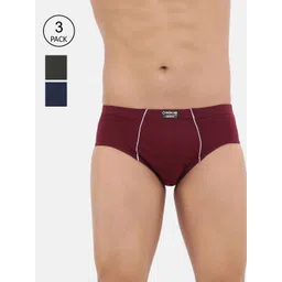 Dollar Bigboss Men's Solid Pack of 3 Anti-Microbial Super Combed Cotton Brief-picture-26