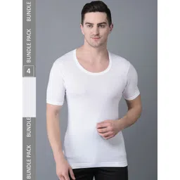 Dollar Bigboss Men's Solid Pack of 4 Egyptian Cotton Vest-picture-21