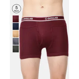 Dollar Bigboss Men's Solid Pack of 5 Combed Cotton Interlock Trunk MDTR-09-PO5-C2-picture-13