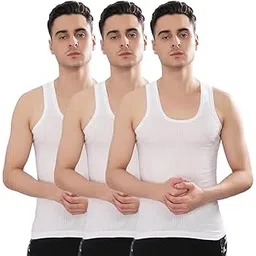 dollar bigboss Men's White Pack of 3 Hutch RN Vest-picture-16
