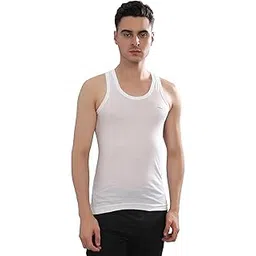 dollar bigboss Men's White Solid Cotton Regular Vest-picture-37