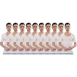 dollar bigboss Men's White Solid Cotton Regular Vest-picture-39