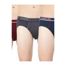 Dollar Bigboss Multicolor Regular Fit Solid Briefs (Pack of 3)-picture-12