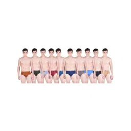 Dollar Bigboss Multicolored Cotton Regular Fit Briefs (Pack of 10)-picture-45