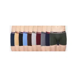 Dollar Bigboss Multicolored Cotton Regular Fit Trunks (Pack of 10)-picture-45