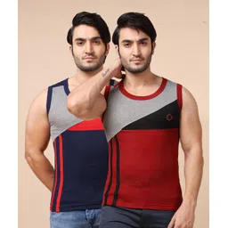 dollar bigboss Pack of 2 Combed Cotton Racerback Styled Gym Men Vest-picture-15