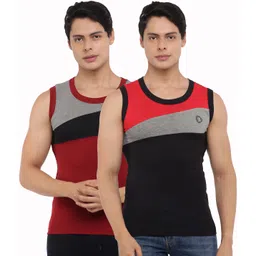 dollar bigboss Pack of 2 Combed Cotton Racerback Styled Gym Men Vest-picture-14