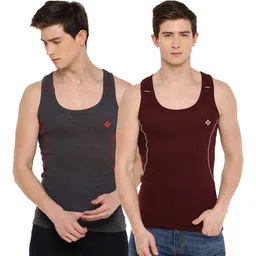 dollar bigboss Pack of 2 Cotton Racerback Styled Gym Men Vest-picture-22