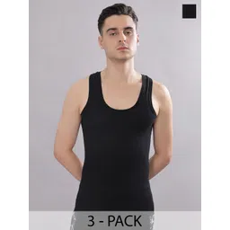Dollar Bigboss Pack of 3 Cotton Vest MBVE-07-R2-HUTCH-BLK-PO3-picture-19