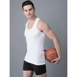 Dollar Bigboss Pack Of 4 Scoop Neck Cotton Basic Vest image 3