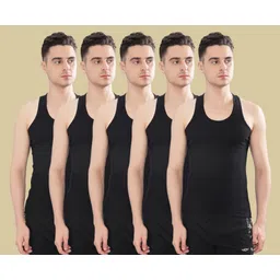 dollar bigboss Pack of 5 Derby RN Cotton Men Vest-picture-12