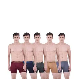 dollar bigboss Pack of 5 Men Solid Combed Cotton Classy Trunks-picture-29