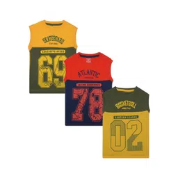 Dollar Champion Kidswear Boys Typography 3 Printed Applique T-shirt-picture-35