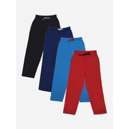 Dollar Champion Kidswear Pack Of 4 Boys Cotton Regular Fit Trousers-picture-18
