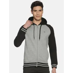 Dollar Black Regular Fit Colorblock Hoodie-picture-28